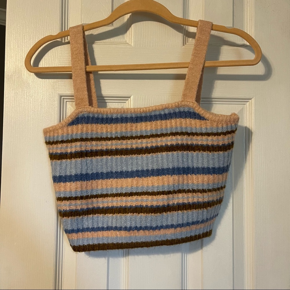 english factory striped sweater tank top